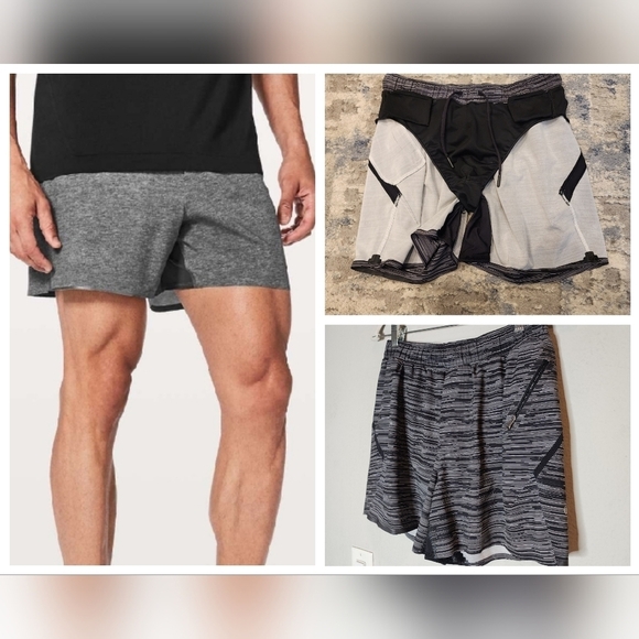 lululemon athletica Other - Lululemon Surge Short 4.5". Less Space Black Greyt. Men's size medium.  Lined
